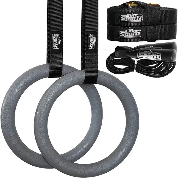 Elite Sportz Gymnastic Rings - Exercise Ring Set for Total Body Strength Trai...