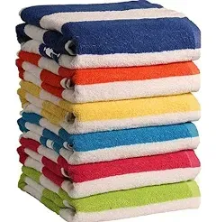 Quba Linen Cabana Stripe Bath Towel