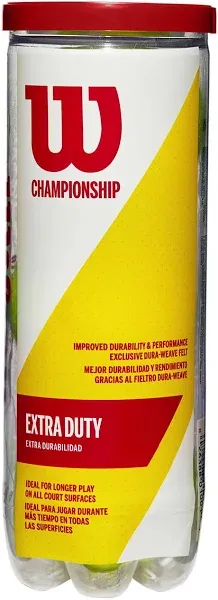 Wilson Championship Extra Duty Tennis Ball - 3 Ball Can x2