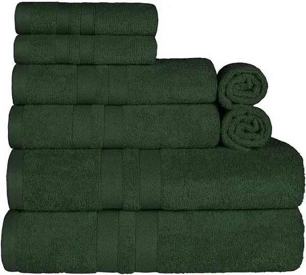 Superior Ultra Soft Cotton Absorbent Solid 8-Piece Towel Set