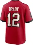 Men's Tom Brady Red Tampa Bay Buccaneers Game Player Jersey