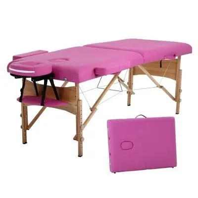 FDW Massage Table 73 Inch Heigh Adjustable 2 Fold Portable Massage Table W/Sheet Cradle Cover 2 Bolster Hanger Facial Salon Tattoo Bed