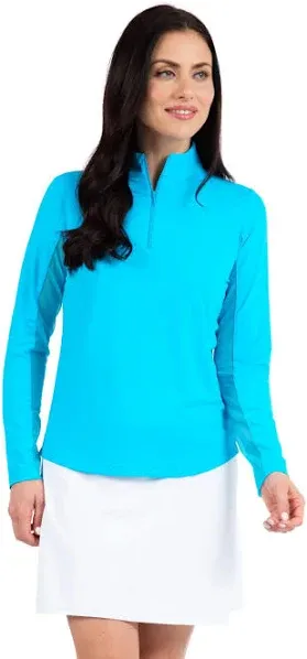 IBKUL Women's Solid Long Sleeve Mock Neck Top