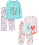 Simple Joys by Carter's Girls' 4-Piece Pajama Set