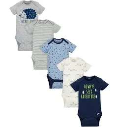 Gerber baby-boys 5-pack Short Sleeve Variety Onesies Bodysuits