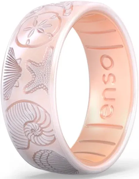 Enso Rings Etched Coastal Silicone Ring