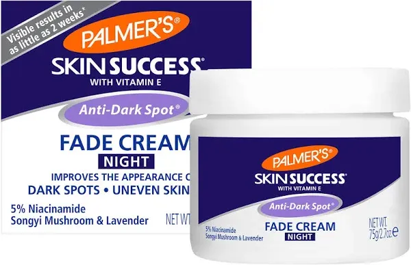 Palmer's Skin Success Anti-Dark Spot Nighttime Fade Cream with Retinol & Niacinamide, Dark Spot Corrector for Face, Night Moisturizer Helps Reduce Dark Spots, Fine Lines & Wrinkles, 2.7 Ounce