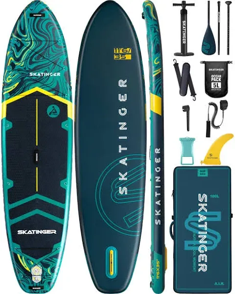 11&#039;6×35&#034; Super Wide Inflatable Stand Up Paddle Board, Ultra Stable Wide SUP