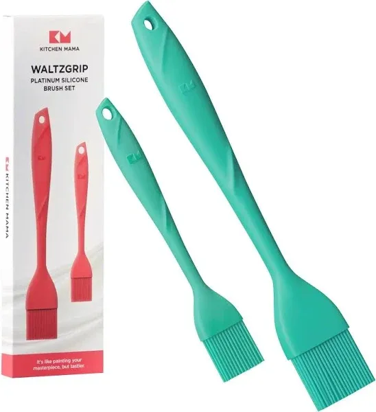 Kitchen Mama WaltzGrip Platinum Silicone Basting Pastry Brush Set of 2