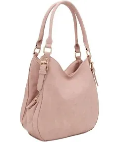 Leather Medium Hobo Bag White