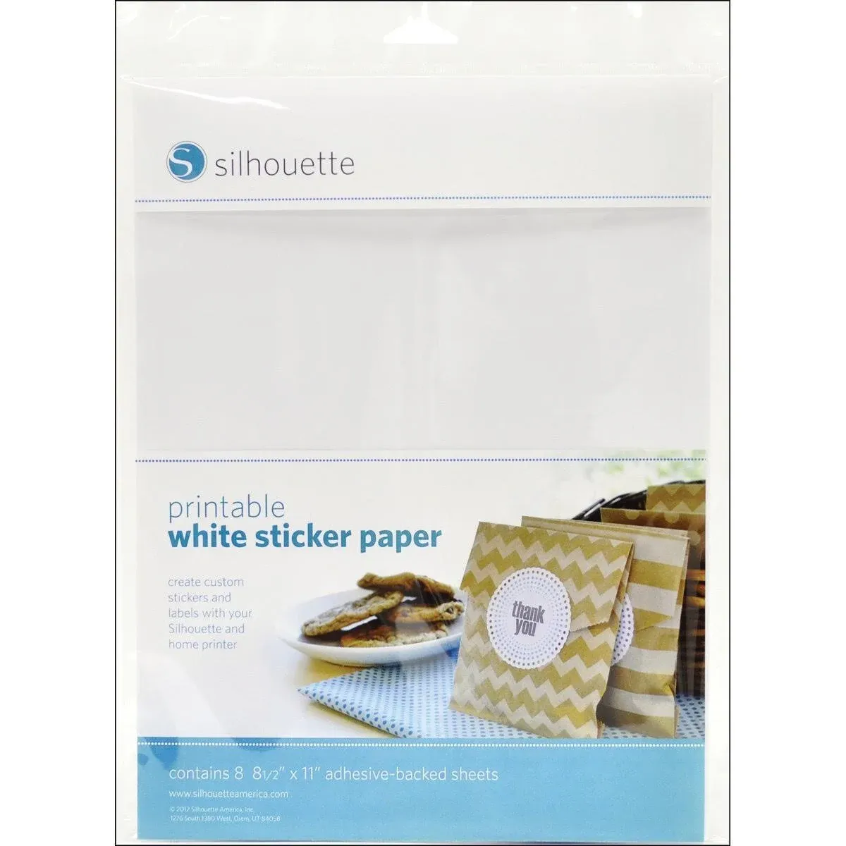 Silhouette Media-WHT-ADH Printable Clear Sticker Paper