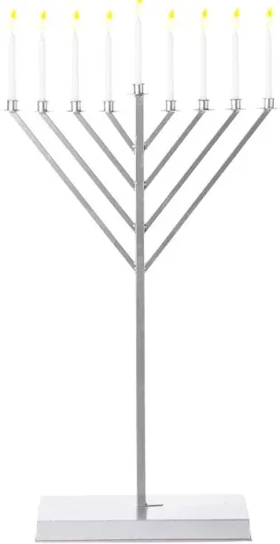 Vintiquewise Large Metal Hanukkah Menorah