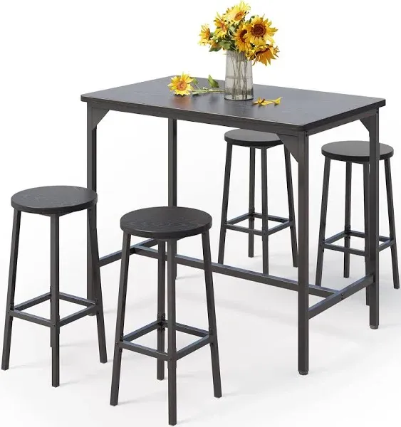 Qsun Kitchen Dining Table Set with 4 Chairs