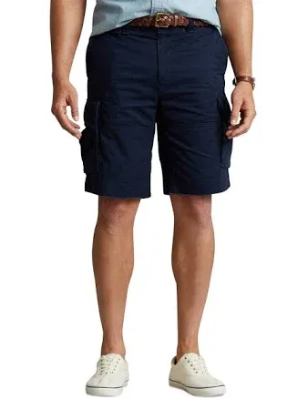 Polo Ralph Lauren Cargo Shorts Big &amp; Tall 50B Classic Fit Navy Chino 10&#034;