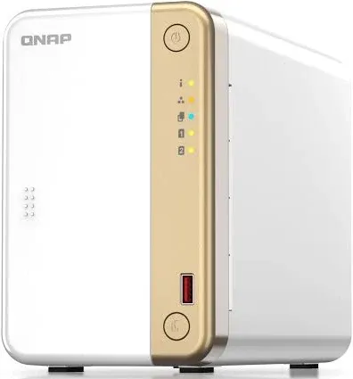 QNAP TS-262-4G | 2-Bay, Intel Dual-core CPU, 2 x M.2 Slots, 2.5GbE Desktop NAS.