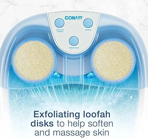 CONAIR, FB52K CONAIR HYDROTHERAPY FOOT SPA WITH LIGHTS AND BUBBLES