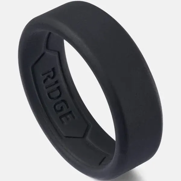 NEW Ridge 8MM Silicone Ring Set Royal Black 13. Silicone