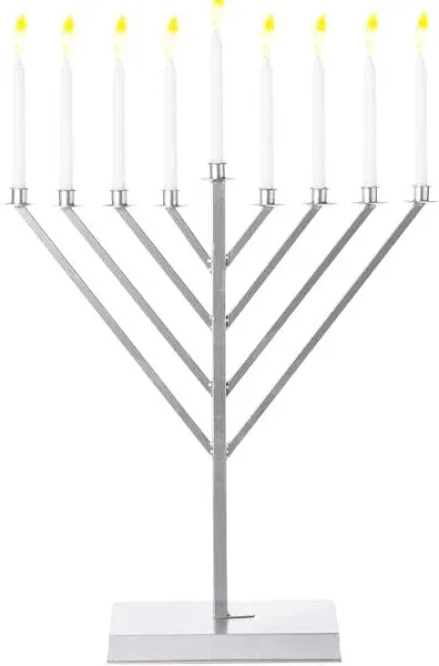 Vintiquewise 2 ft. Large Metal Hanukkah Menorah