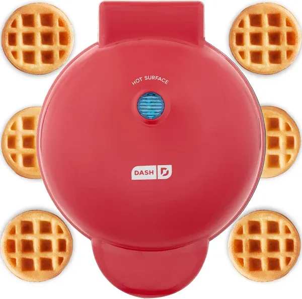 Dash Express Waffle Bite Maker - Red Brand New