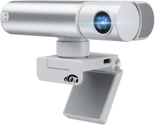 aicoco PTZ 2K Webcam, Streaming Camera with Ai Tracking & Auto Framing, Gesture Control, Zoom Certified, Dual Omnidirectional Noise-Canceling