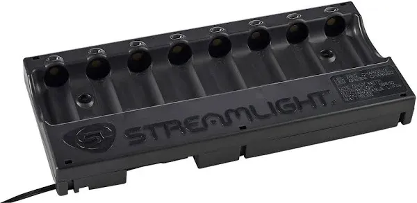 Streamlight 8 Unit Bank Charger with Batteries - DC Charge Cord