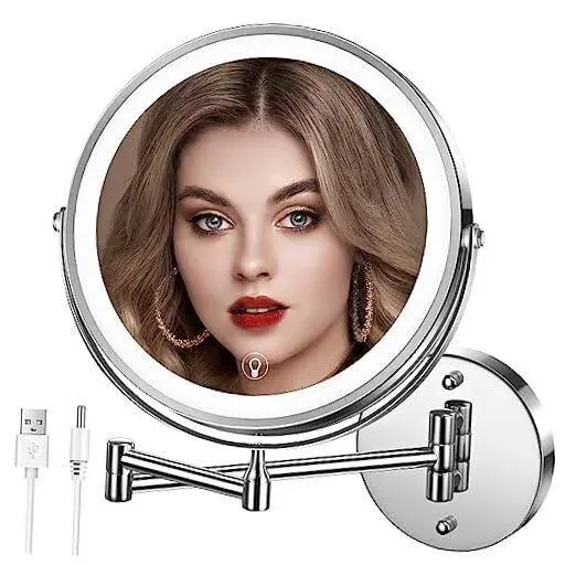 MNient Wall Mounted Lighted Makeup Mirror