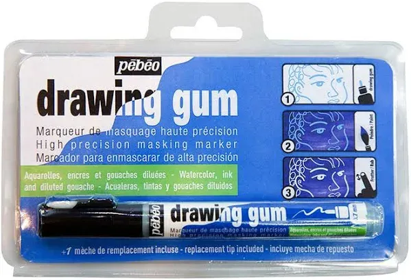 Pebeo Drawing Gum Latex Masking Fluid Marker Pen for Watercolour &amp; Ink