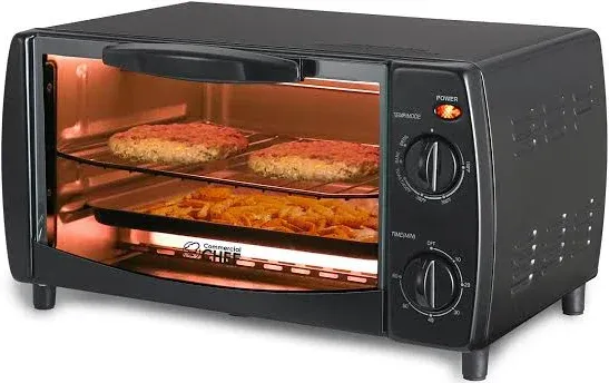 Commercial Chef 10 Liter 4 Slice Mechanical Toaster Oven