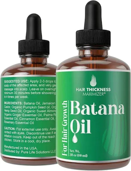 Batana Oil for Hair Growth. With Jamaican Black Castor, Pumpkin Seed Oil, Ros...