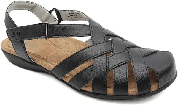 JBU Bonnie Encore Women's Comfort Casual Adjustable Ankle Strap Round Toe Classic Flat Sandal