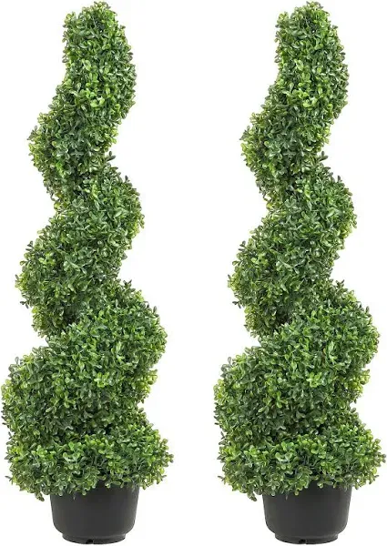 VEVOR Artificial Boxwood Spiral Topiary Tree UV Decor Outdoor