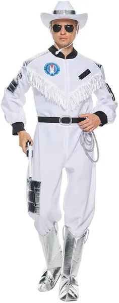 EraSpooky Men's Space Cowboy Costume Adult Astronaut Cosplay Jumpsuit