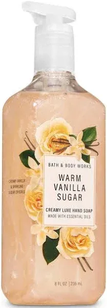 Bath and Body Works WARM VANILLA SUGAR Creamy Luxe Hand Soap 8 Fluid Ounce (2020 Edition)