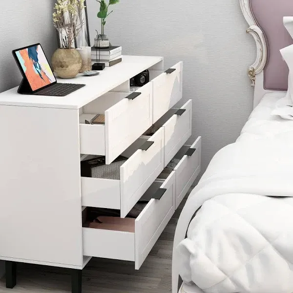 TaoHFE 6 Drawer Modern Dresser