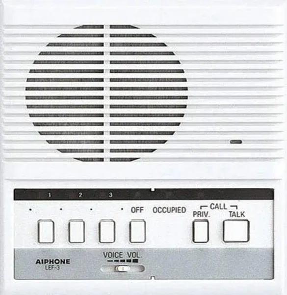 Aiphone LEF-3 Open Voice Selective Call Master Intercom, Accepts Up to Three Connecting Door, Sub-Master, or Master Intercoms