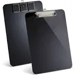 Officemate Magnetic Clipboard - Plastic - Black