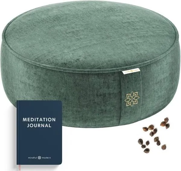 Mindful and Modern Velvet Meditation Cushion - Large (Pack of 1), Blush Pink 