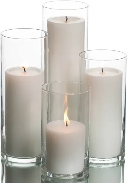 Richland Pillar Candles & Eastland Cylinder Holders Set of 48