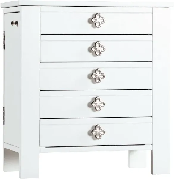 Hives &amp; Honey Emma Jewelry Chest, Portable Jewelry Box - White NEW FREE SHIPPING