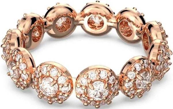 Swarovski Una Ring, Pavé, White, Rose Gold-Tone Plated 5636274 Size 8,5