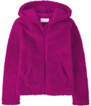 The Children's Place Girls Sherpa Zip Up Hoodie