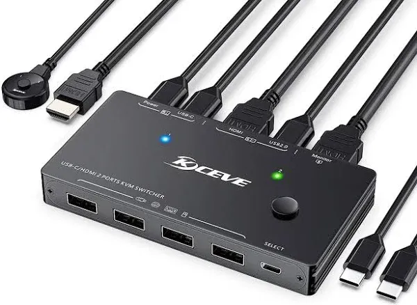 KCEVE USB-C KVM Switch