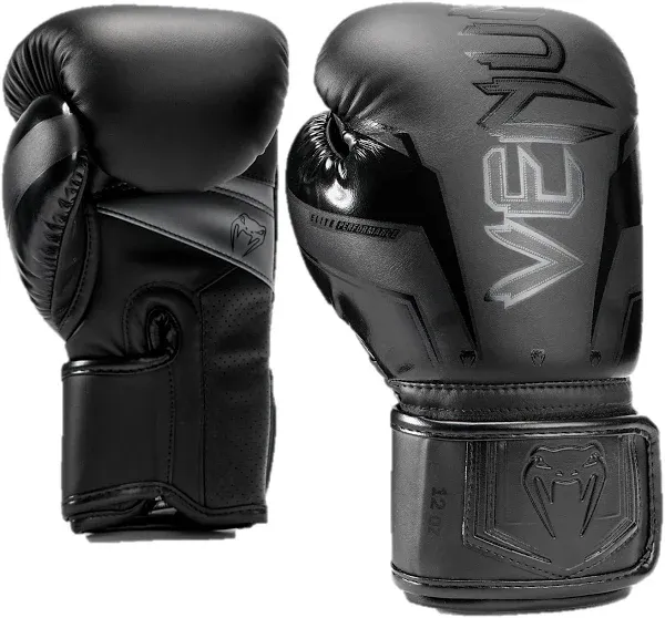 Boxing Gloves Elite Evo Venum - Black/Black - 8 oz - Venum