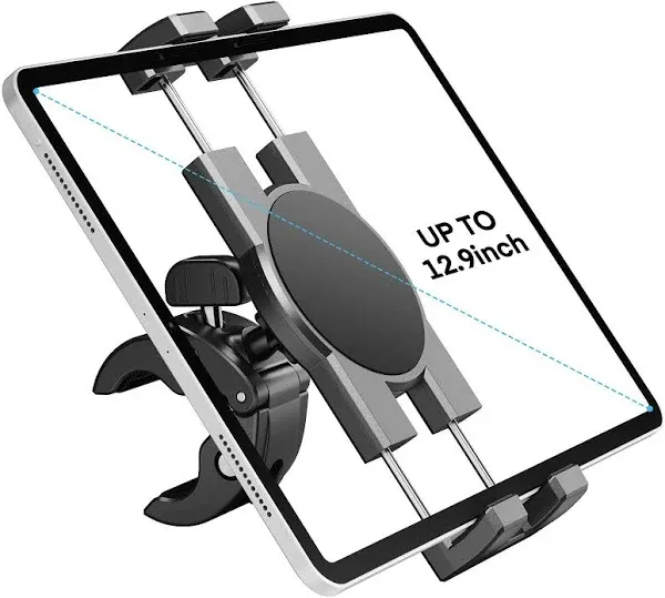 KDD Spin Bike Tablet Holder Mount Phone iPad Holder Stand Exercise Bike Handlebar Mount for Stationary Bicycle Treadmill Microphone Stand Fit for Ipa