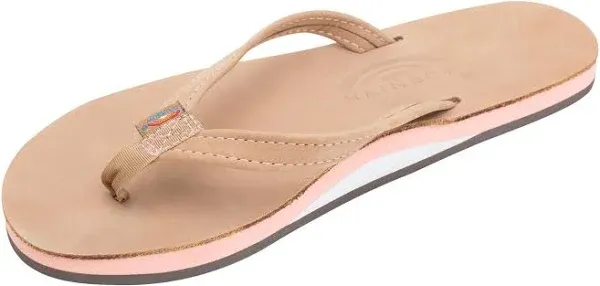 Women's Rainbow Sandals Single Layer Premier Leather -301ALTSN Flip-Flops