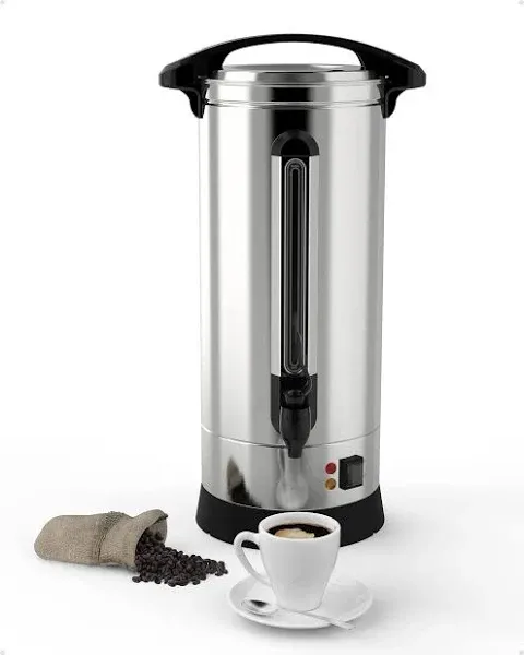 120 Cup Commercial Coffee Maker, [Quick Brewing] [Food Grade Stainless Steel] Large Coffee Urn Perfect For Church, Meeting Rooms, Lounges, and Other Large Gatherings-18 L