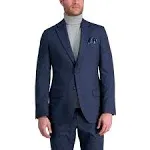 Haggar Men's Premium Stretch Tailored Fit Suit Jacket Blue Heather 48 Tall