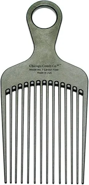 Chicago Comb Model No. 7 Carbon Fiber Pick Comb