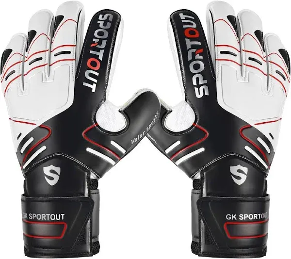 Sportout Youth Adult Goalie Goalkeeper Gloves,Strong Grip for The Toughest Saves