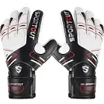 Sportout Youth&Adult Goalie Goalkeeper Gloves,Strong Grip for The Toughest Saves, with Finger Spines to Give Splendid Protection to Prevent Injuries,4